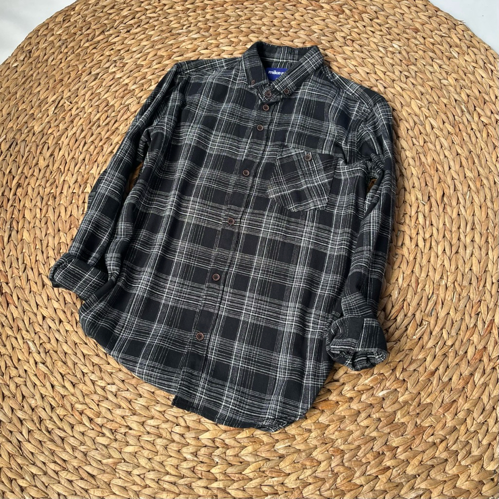 (BISA COD) Daily 061 Kemeja Flanel Terlaris Lengan Panjang Pria Wanita Hem Premium Quality Kameja Ke