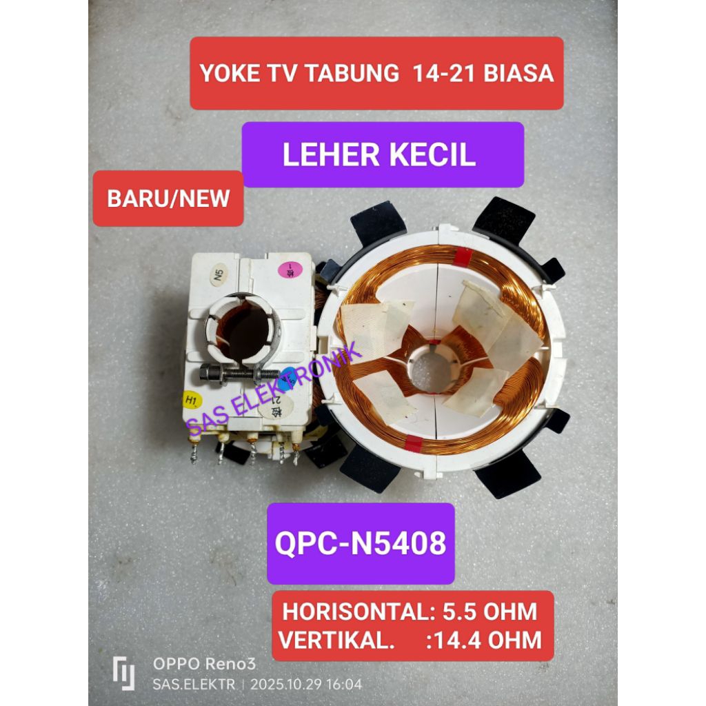YOKE DEFLEKSI KONDE TV TABUNG 14 INCHI QPC-N5408 LEHER KECIL