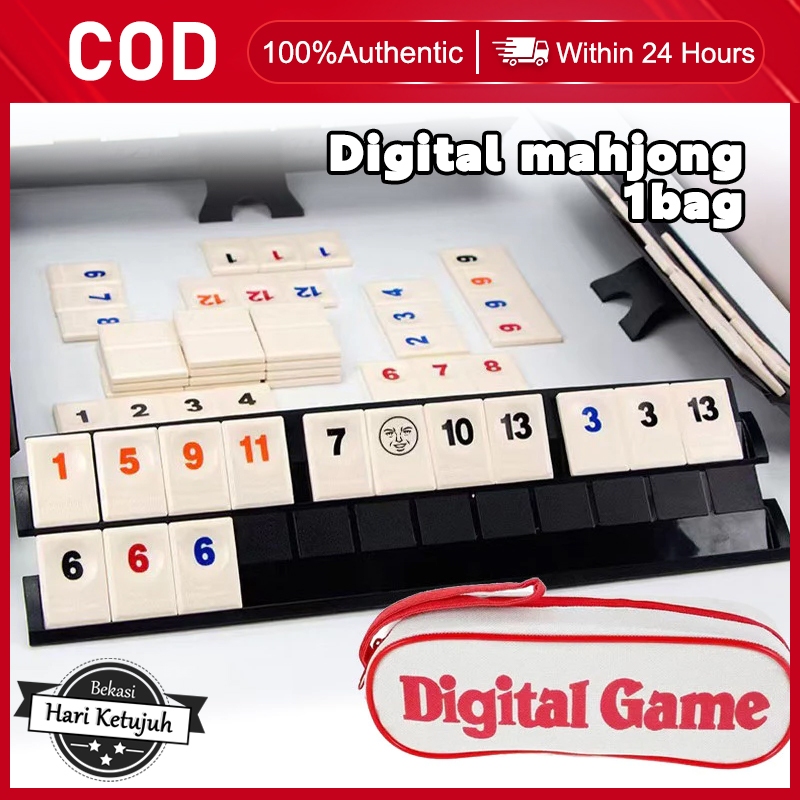 Mahjong Digital – Angka Besar & Aman – 106 Lembar – Aktivitas Pendidikan Anak & Keluarga
