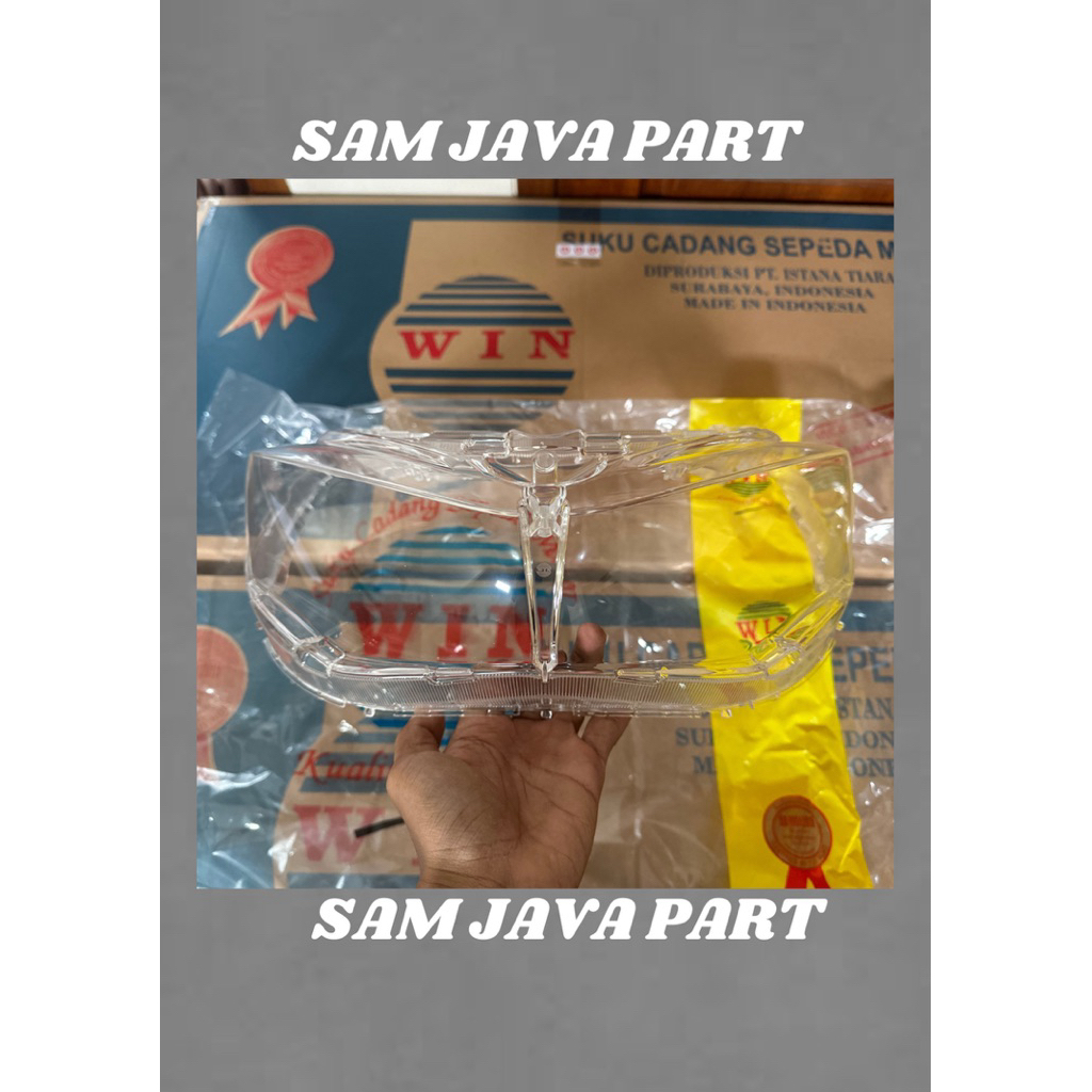 WIN Mika Lampu Depan Aerox 155 New 2021 up / Mika Reflektor Aerox 155 New / Kaca Lampu Aerox New Kua
