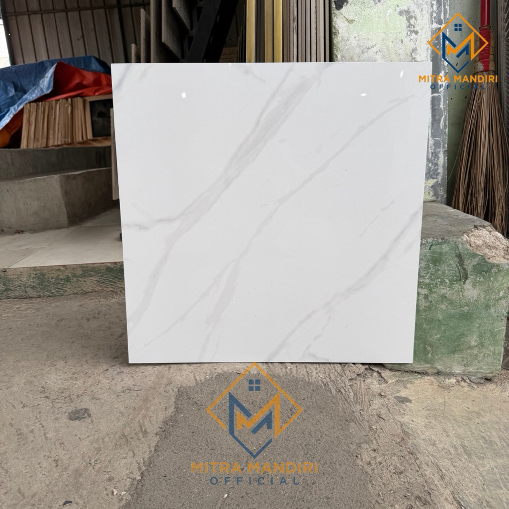 Granite lantai 60x60 Novule bianche | glossy | Indogress