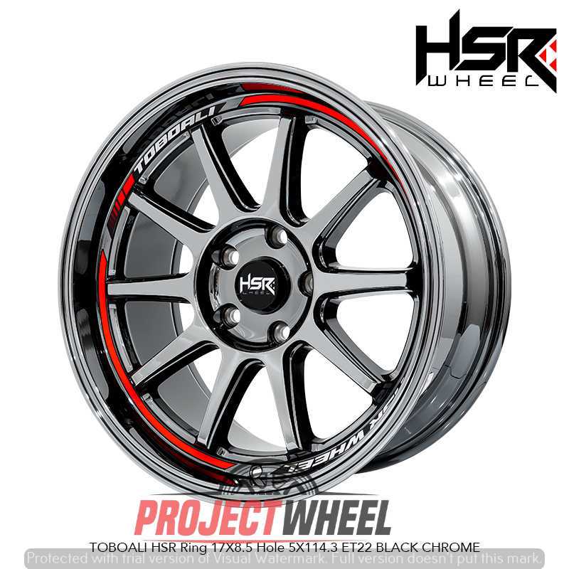 Velg Mobil Ring 17 Hsr Toboali Radiant Black chrome || Velg Mobil rush terios innova zenix reborn