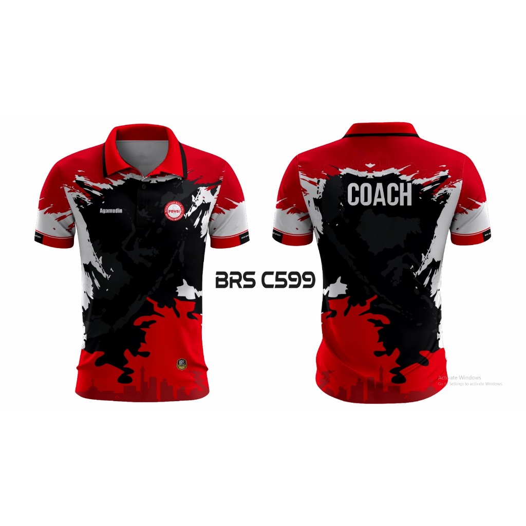 Jersey Kerah Polo Volly PBVSI Terbaru Free Custom Kualitas Premium Full Printing