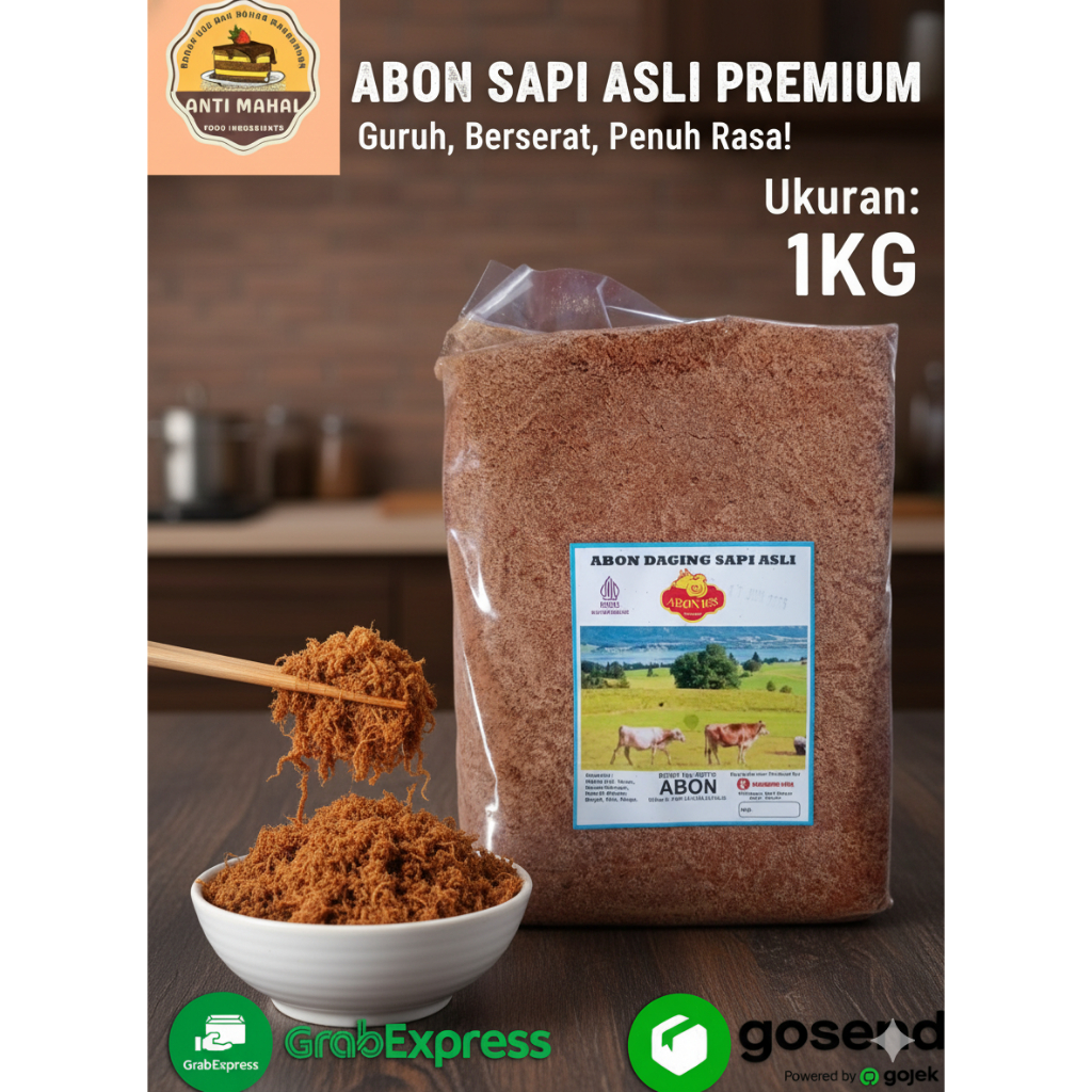 ABON SAPI ASLI 100% DAGING SAPI KUALITAS TERBAIK / ABON SAPI ORIGINAL / ABON SAPI ASLI / ABON SAPI