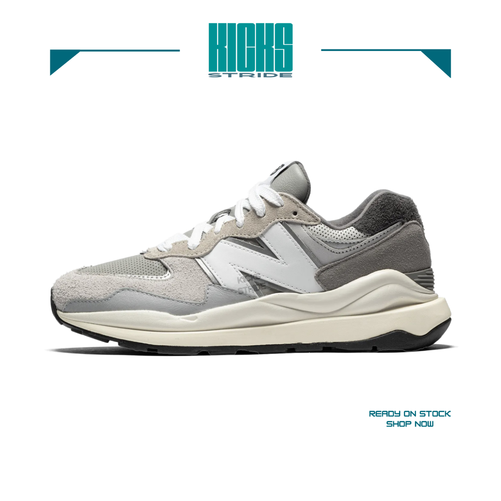 KickStride. - Sepatu NB 57 40 GreyWhite GreyDay Authentic Sneakers