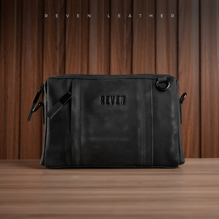 Reven Leather Tas Handbag Clutch Slempang Sling Hand Waist Bag Cluth Hanbag Pria Kulit Asli Oslo Mul