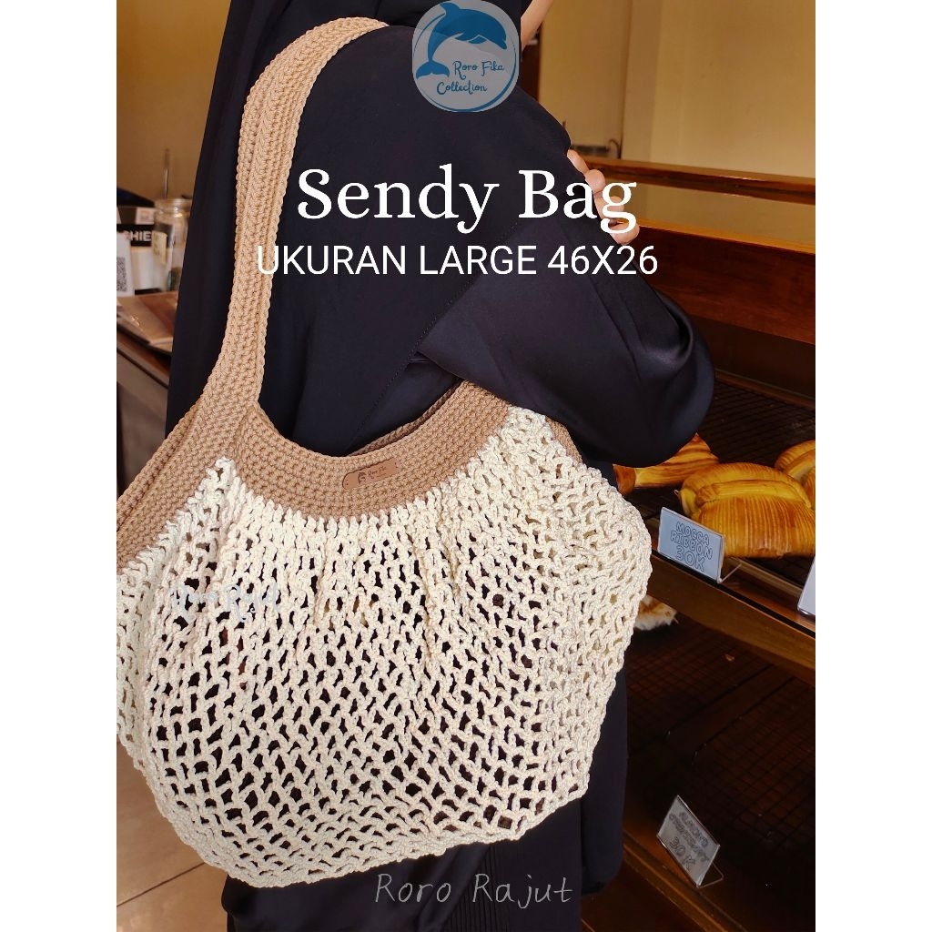 •Sendy Bag• Tas Rajut Handmade Premium| Net bag crochet | Tas Pantai rajut