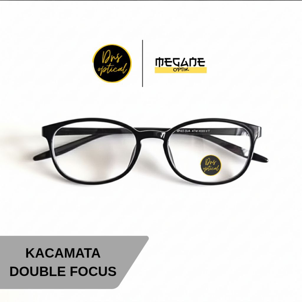 Kacamata Baca Double Focus Pria Dan Wanita Frame Bulat Kecil 3012KT