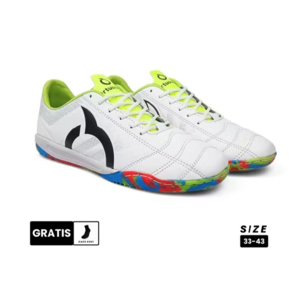 Sepatu Futsal Anak Jogosala Putih Hitam Premium Quality Sepatu Futsal Junior