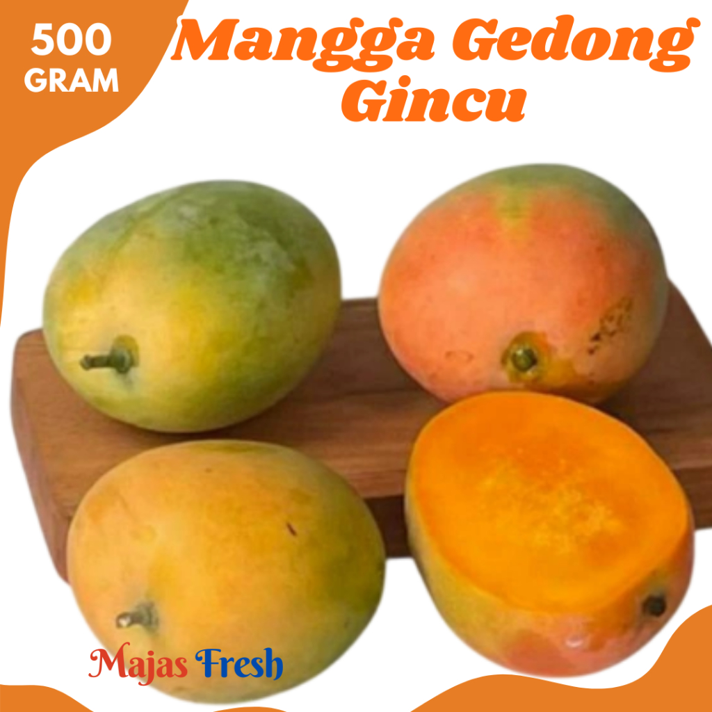 MANGGA GEDONG Gincu Segar - Buah Mangga Gedong Merah Fresh | 500gr [ Harga Per 0,5 Kg ]