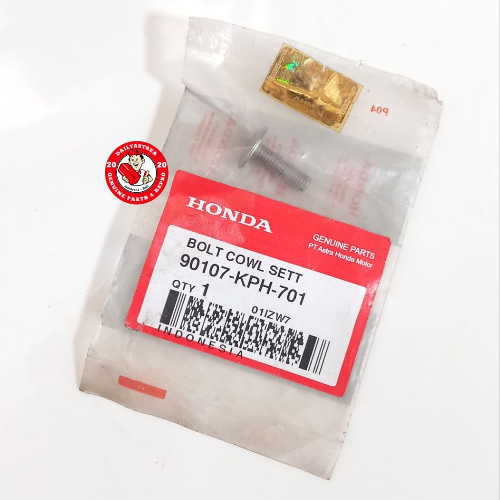 BOLT COWL SETTING BAUT LEGSIL LEKSIL LEGSHIELD HONDA SUPRA X 125 ORIGINAL ORI AHM 90107-KPH-701