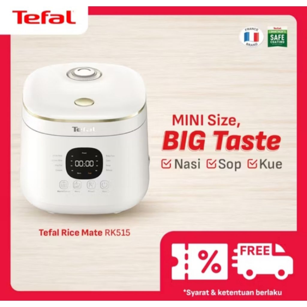 Tefal Mini Rice Cooker 700 ML Digital RK515 Low Watt / Penanak Nasi / Magic Com / Rice Mate Fuzy