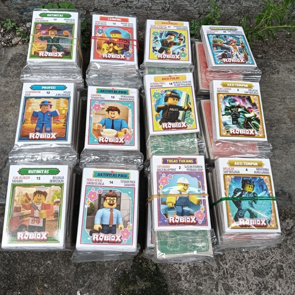 12 sachet mainan kartu Roblox Kwartet Boboiboy Wartet Naruto OnePiece NewDG