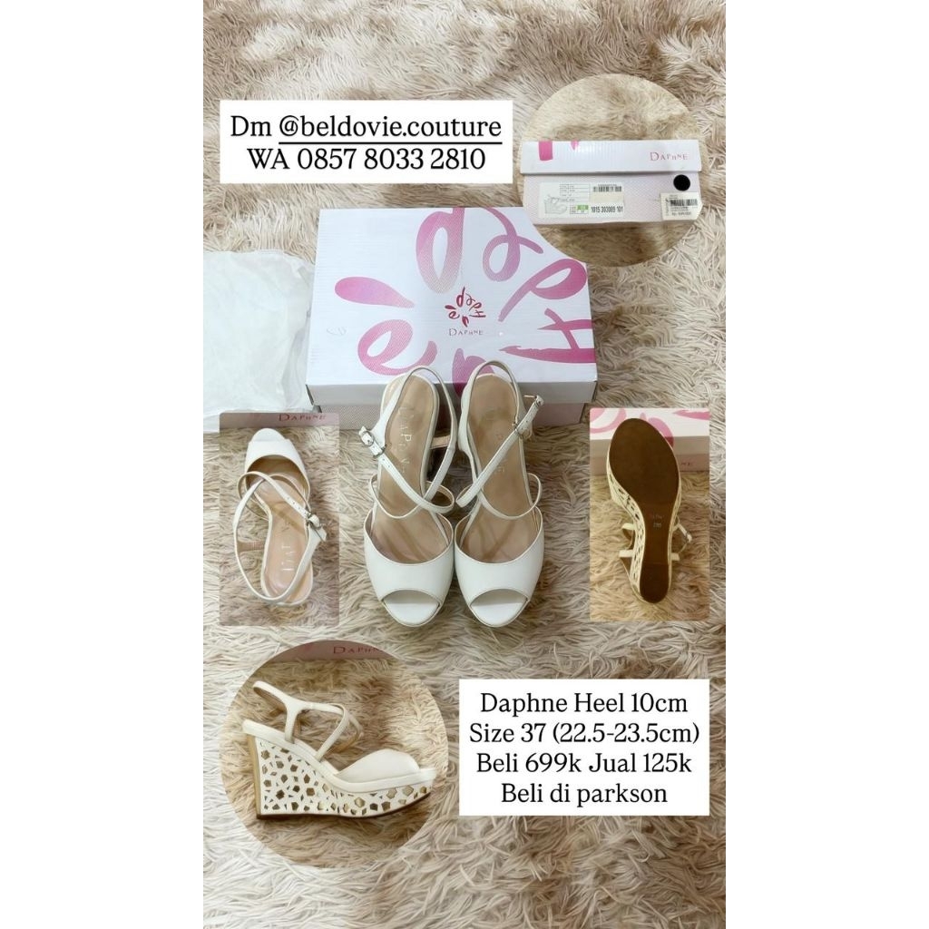 beldovie preloved (like new) - shoes series | sepatu wanita heels pump stiletto flats daphne