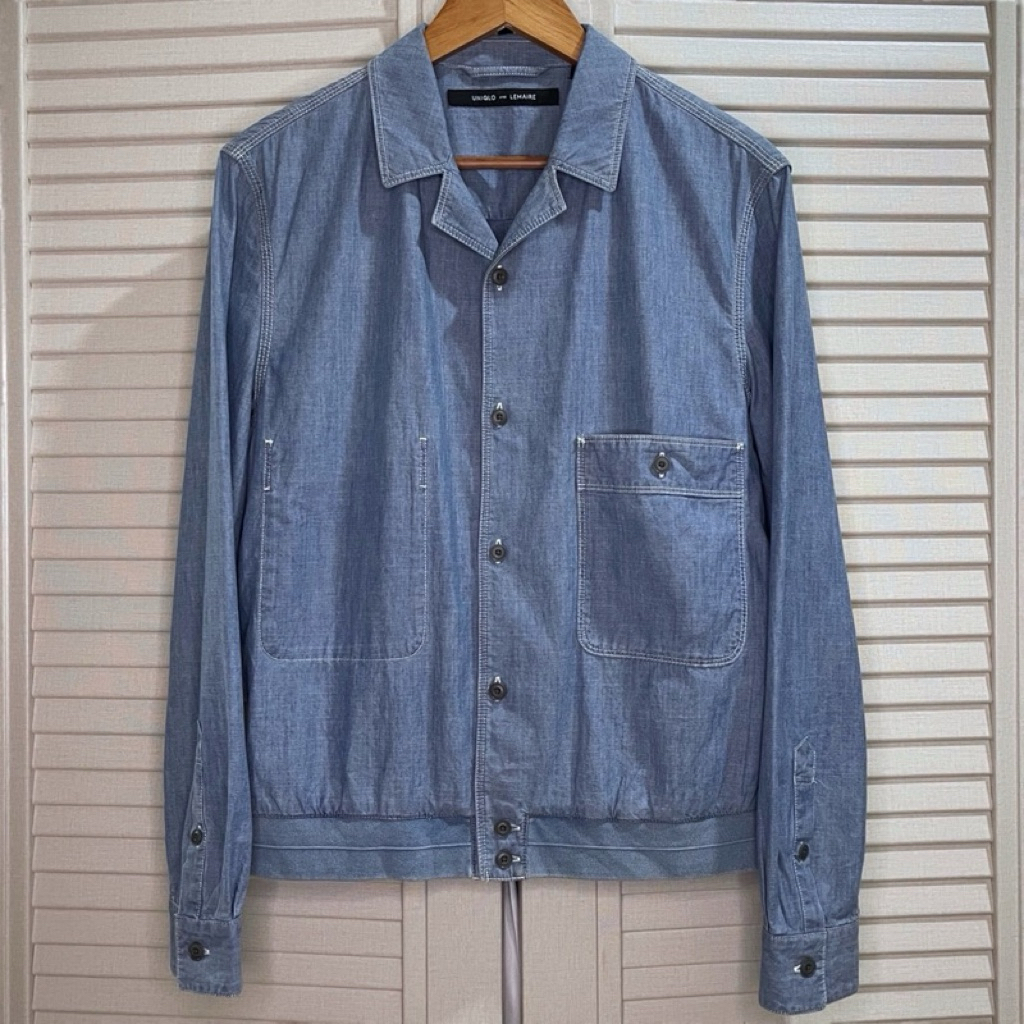 Uniqlo and Lemaire - Chambray Shirt Blouson / Jacket - Blue - Size L