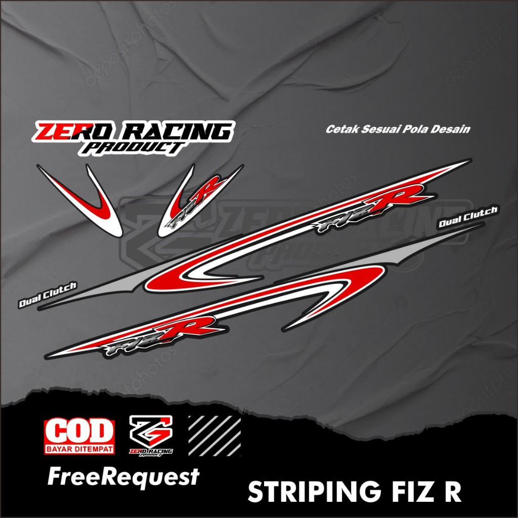 STRIPING VINYL FIZ R STIKER FIZ R HOLOGRAM STRIPING TRANSPARAN STIKER VARIASI YAMAHA FIZ R
