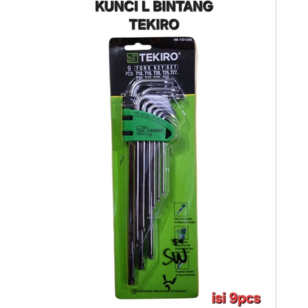 KUNCI TEKIRO L BINTANG ORIGINAL 1 SET