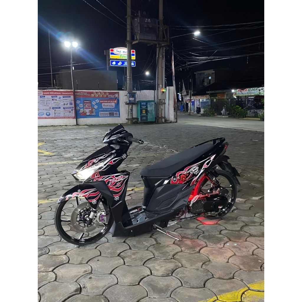 STRIPING STICKER TRANSPARAN VARIO LED OLD DESAIN ARAI HAGA