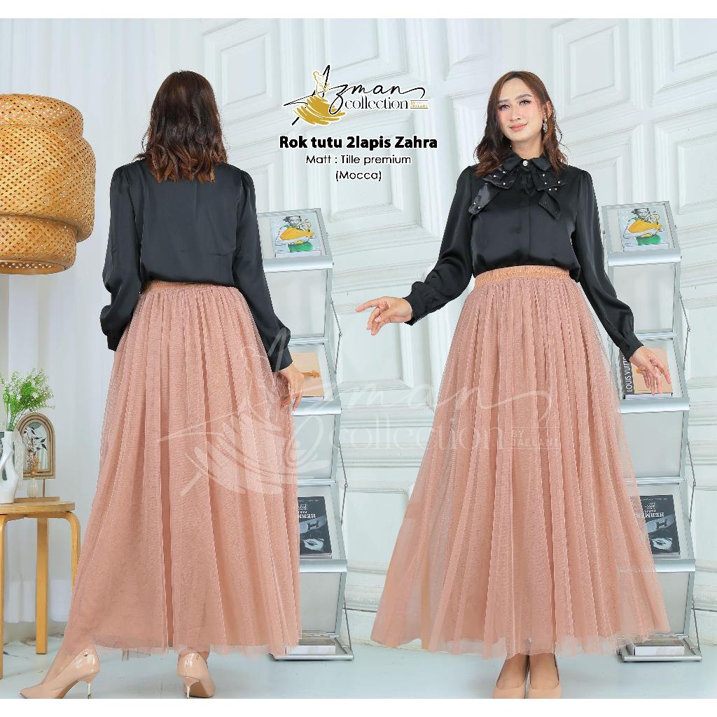 ROK TUTU ZAHRA - ROK TUTU Tile 2 LAPIS PANJANG 3/4 ROK TUTU  MAXI - ROK DEWASA FENIMIN -ROK TUTU PAN