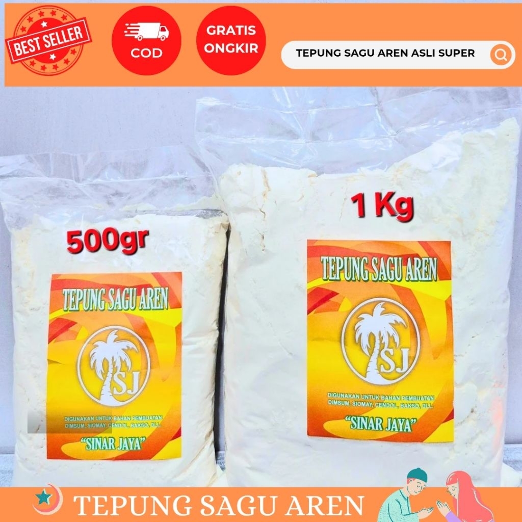 Tepung Sagu aren asli 1KG SUPER, tepung bakso dan tepung dawet cendol
