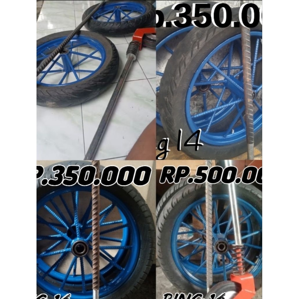 RODA GEROBAK DORONG BEHEL RING 14 TINGGAL PASANG SAJA