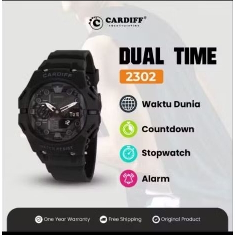JAM TANGAN CARDIFF 2302 ORIGINAL
