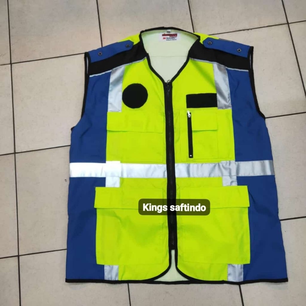 SAFETY VEST CUSTOM BORDIR VELCRO/ BORDIR TEMPEL/ROMPI SAFETY