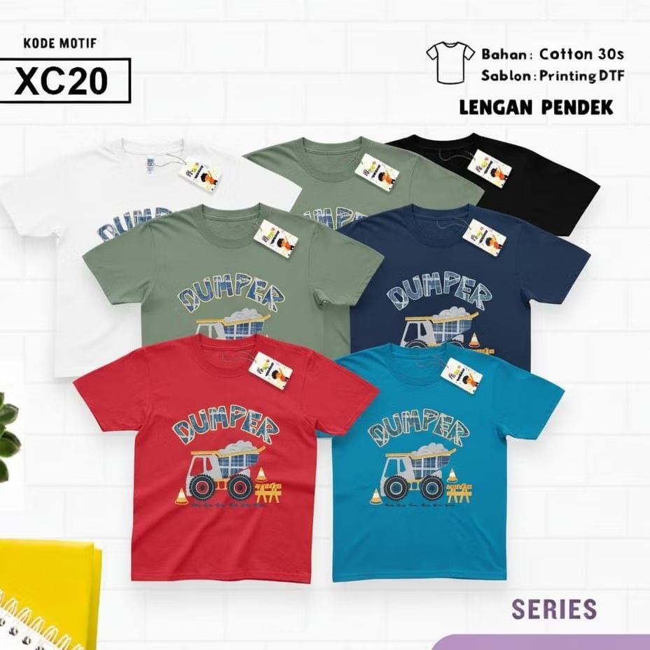 NSkids_Kaos anak - Excavator XC 20 series kaos printing DTG kaos anak perempuan dan laki laki kaos m