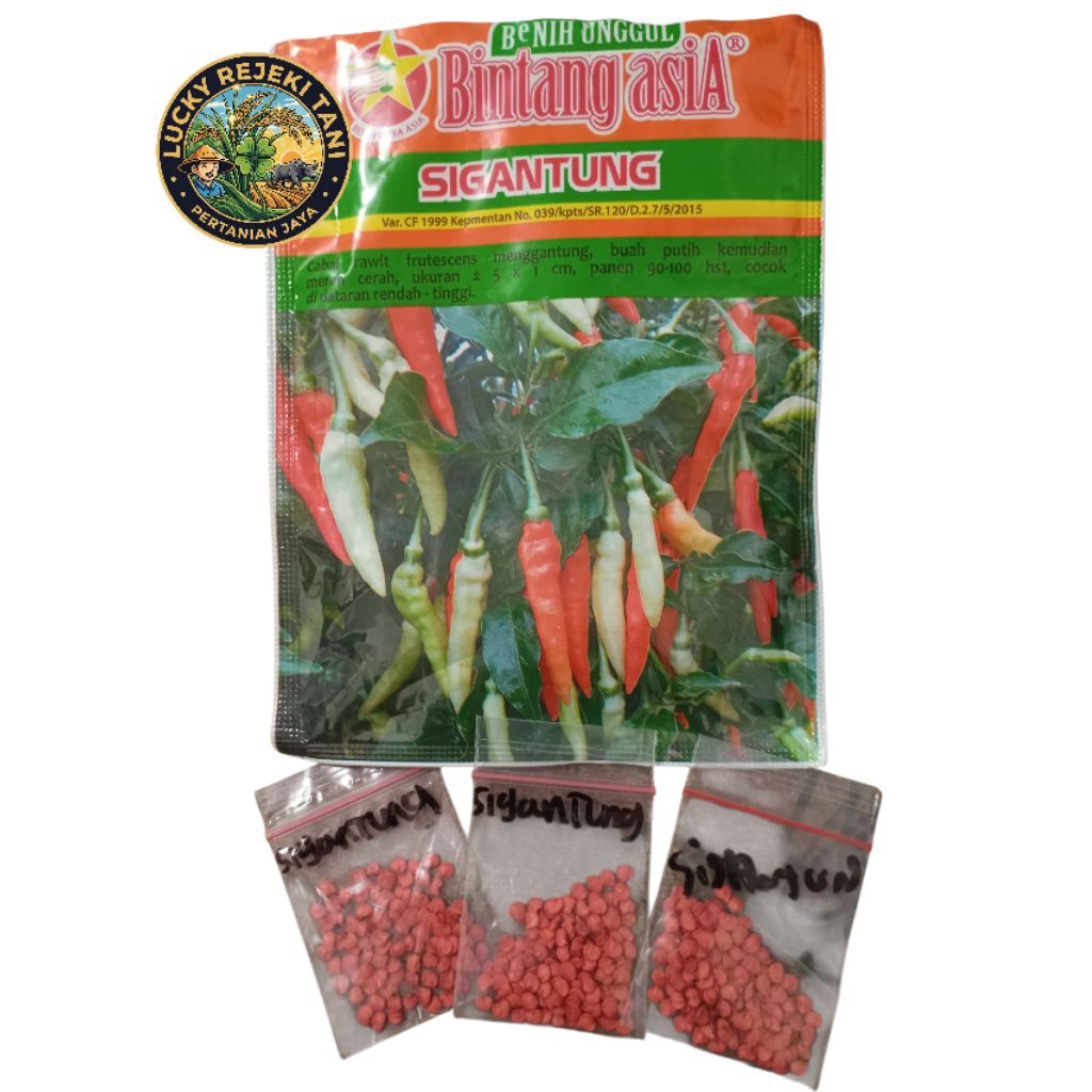 Benih Cabe Setan Sigantung Bintang Asia kemasan repack