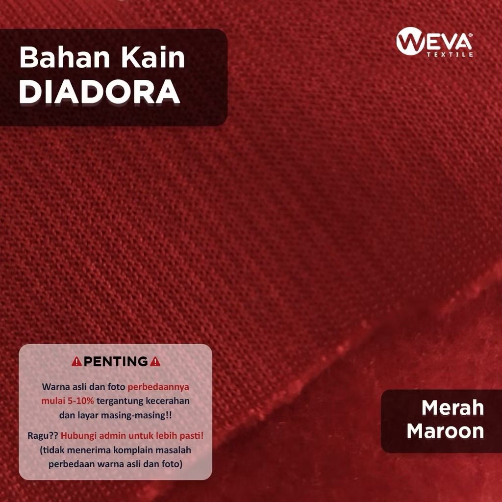 Bahan Kain Diadora Taiwan Kain Jaket & Celana Olahraga Merah Maroon