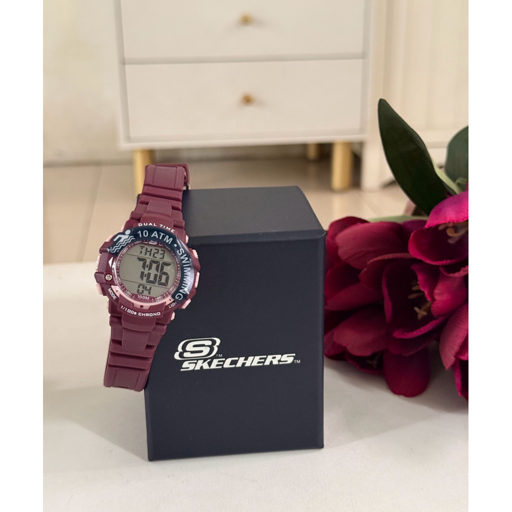 jam skechers warna wine