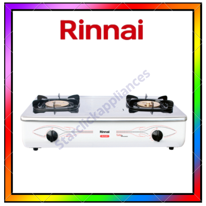 RINNAI Kompor Gas RI-712 T / RI 712 T / RI712T / RI 712 TG [2 Tungku] [Garansi Resmi]