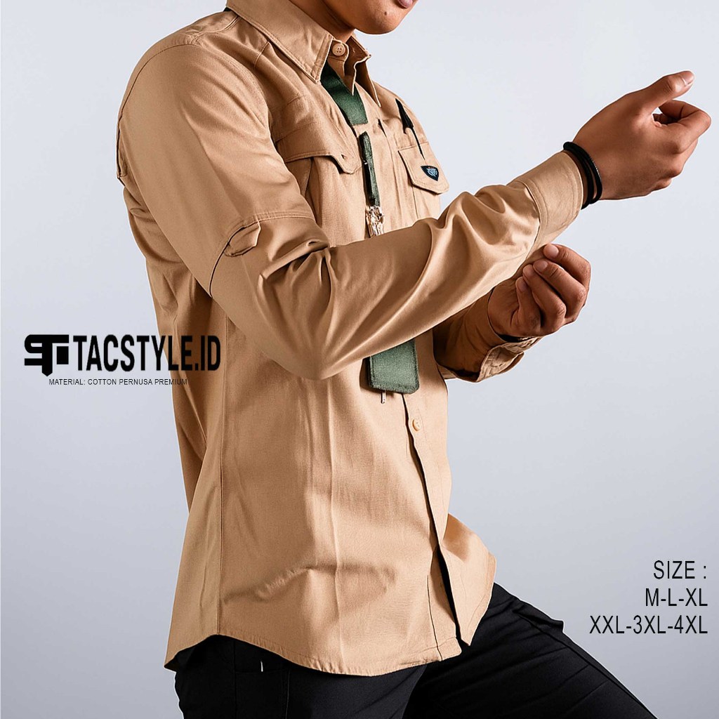 KEMEJA TACTICAL OUTDOOR PRIA KEMEJA PASPAMPRES - M-TAC PERNUSA PREMIUM