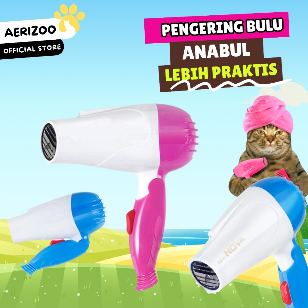 Hairdryer Pengering Bulu Kucing Anjing Aerizoo / Pengering Bulu Kucing