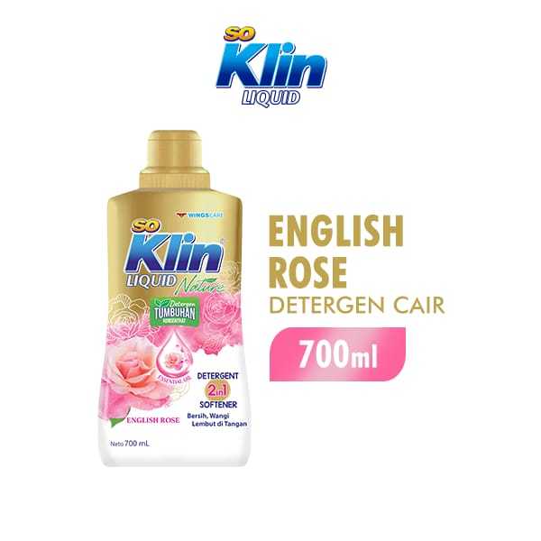 Soklin deterjen cair botol 700ml liquid wangi tahan lama