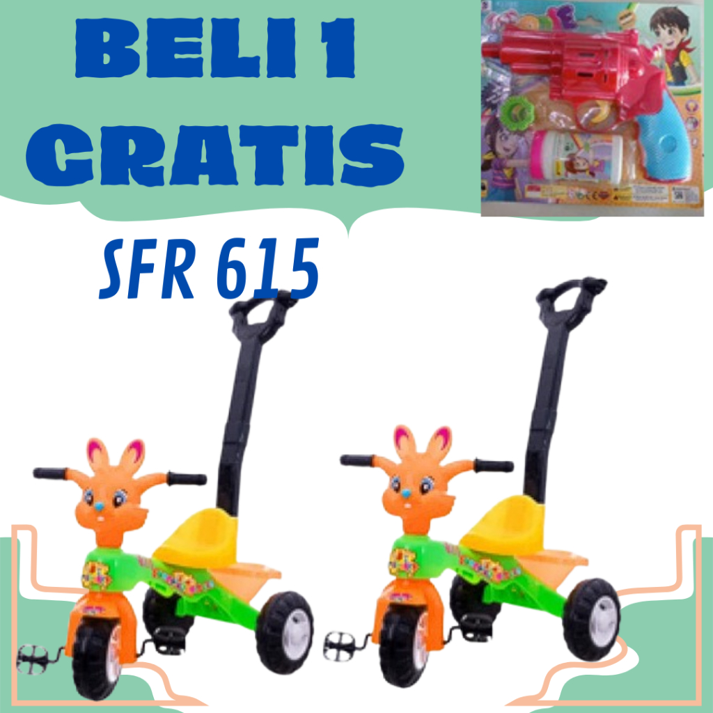 SEPEDA RODA TIGA KARAKTER UNIK DAN MURAH - SFR 615 DHP Toys