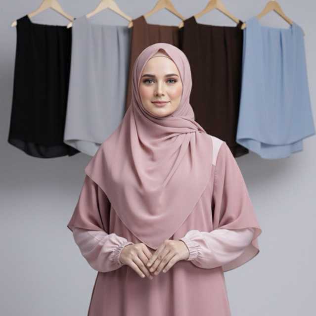 hijab kerudung segiempat sifon premium symran