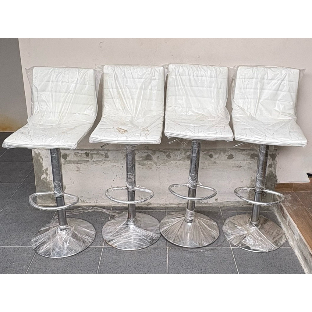 Second/Bekas - TANPA PACKING KAYU - Informa Troy Kursi Bar - Putih Bar Stool Kursi Kafe Bartending F