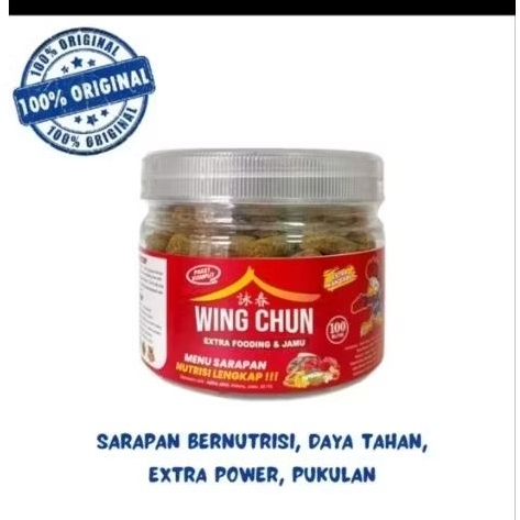 WING CHUN 100 BUTIR JAMU AYAM ADUAN EXTRA FOODING AYAM.MERAH MERONA