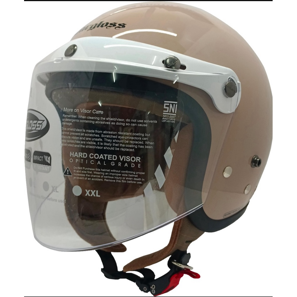 helm cargloss cfm hijab original / helm hijab terbaru kaca full dari cargloss