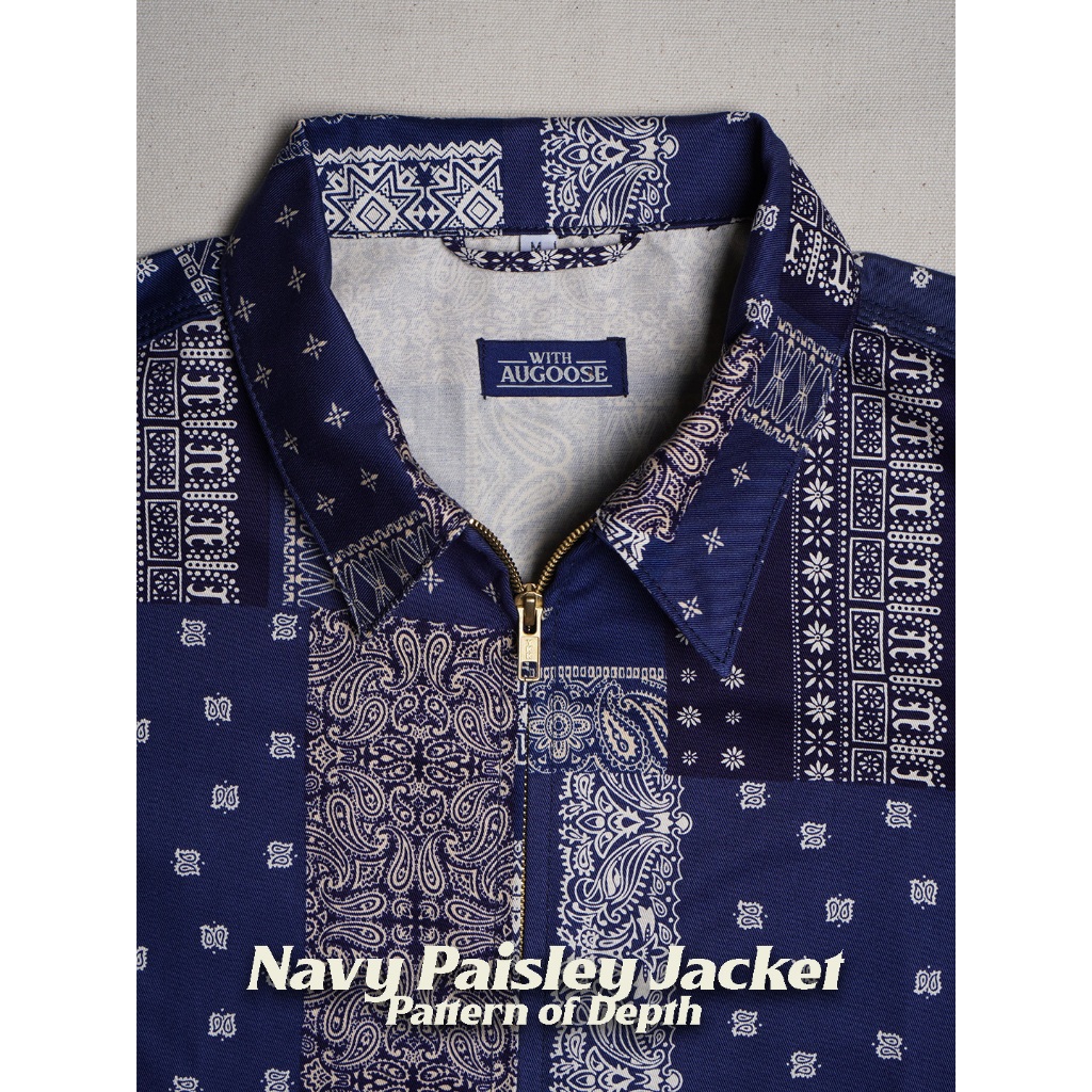 Augoose Navy Paisley General Jacket