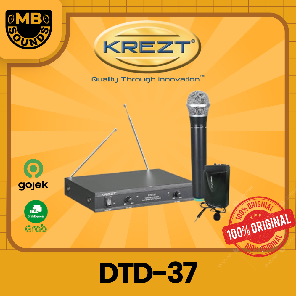 KREZT DTD-37 / DTD 37 / DTD37 MIC WIRELESS HANDHELD & HEADSET