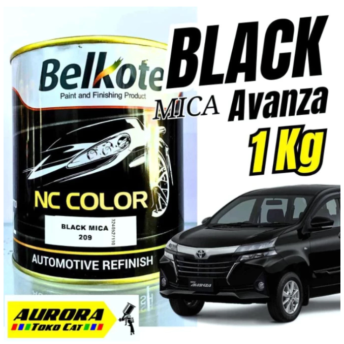 Cat Hitam Avansa 1Kilo BELKOTE Black Mica Toyota Daihatsu Avanza Xenia Senia Calya Sigra Ayla Agya