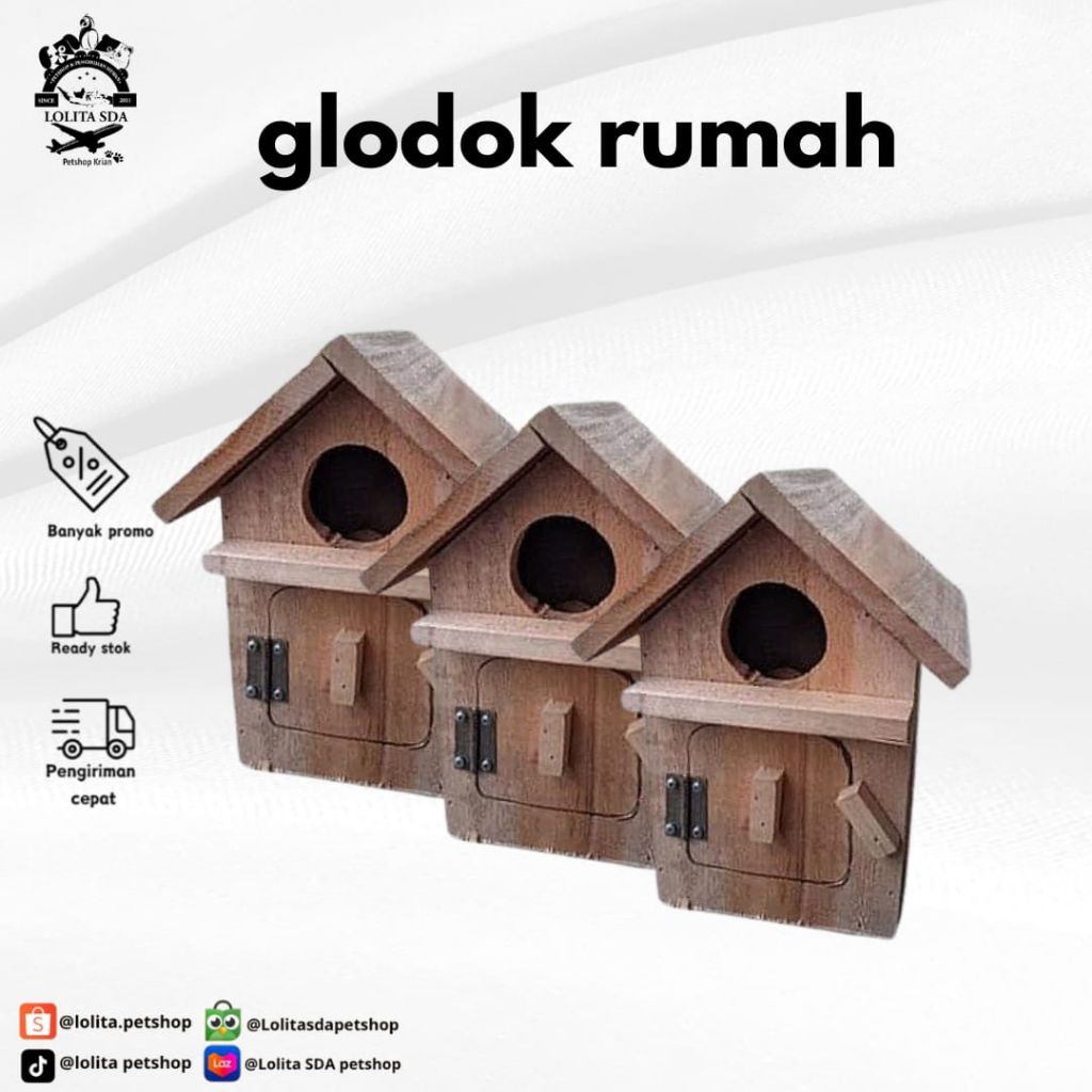 Rumah Glodok Kayu Awet kuat untuk burung