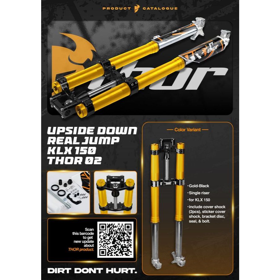 Shock Upside Down Real Jump Klx 150 Full Cnc 02 Thor