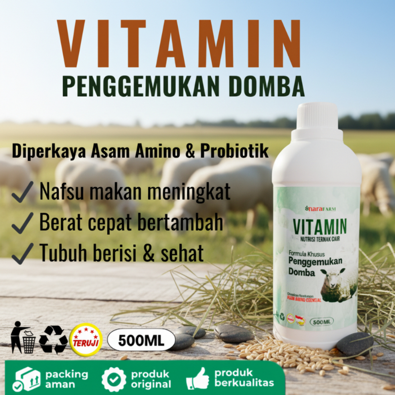 Vitamin penggemukan domba/Obat penggemuk domba/Vitamin Khusus penggemukan ternak domba/VITERNA