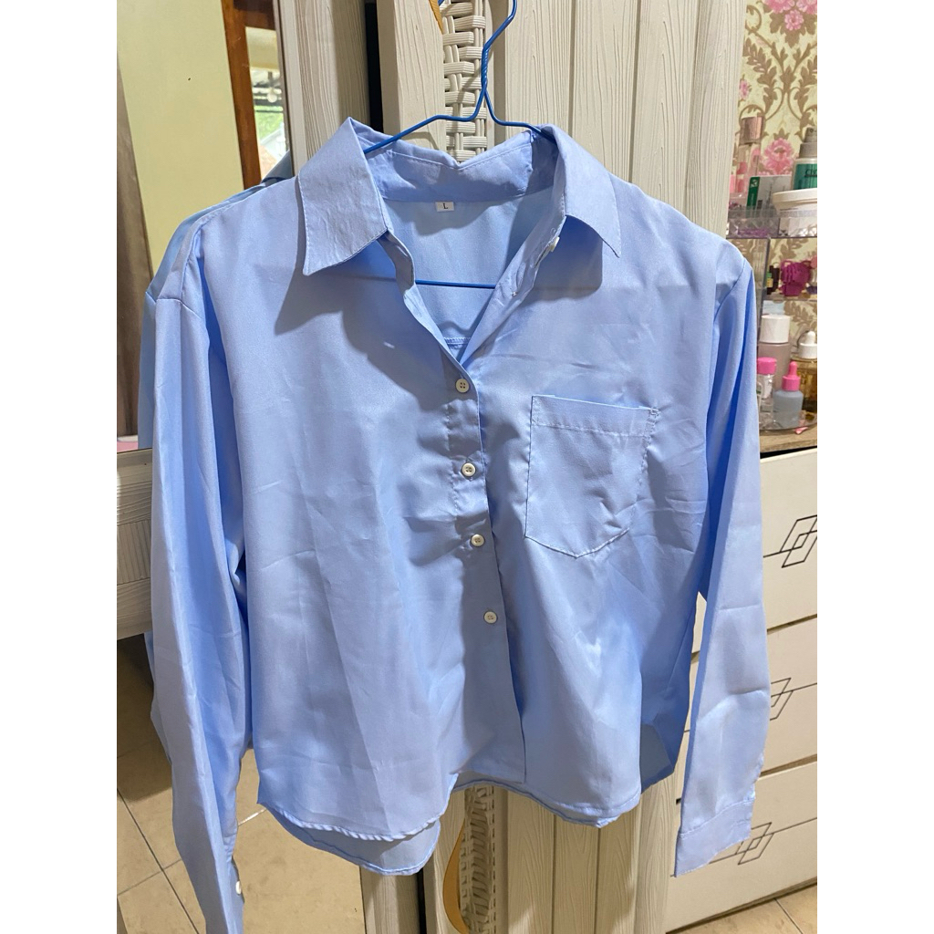 kemeja sky blue