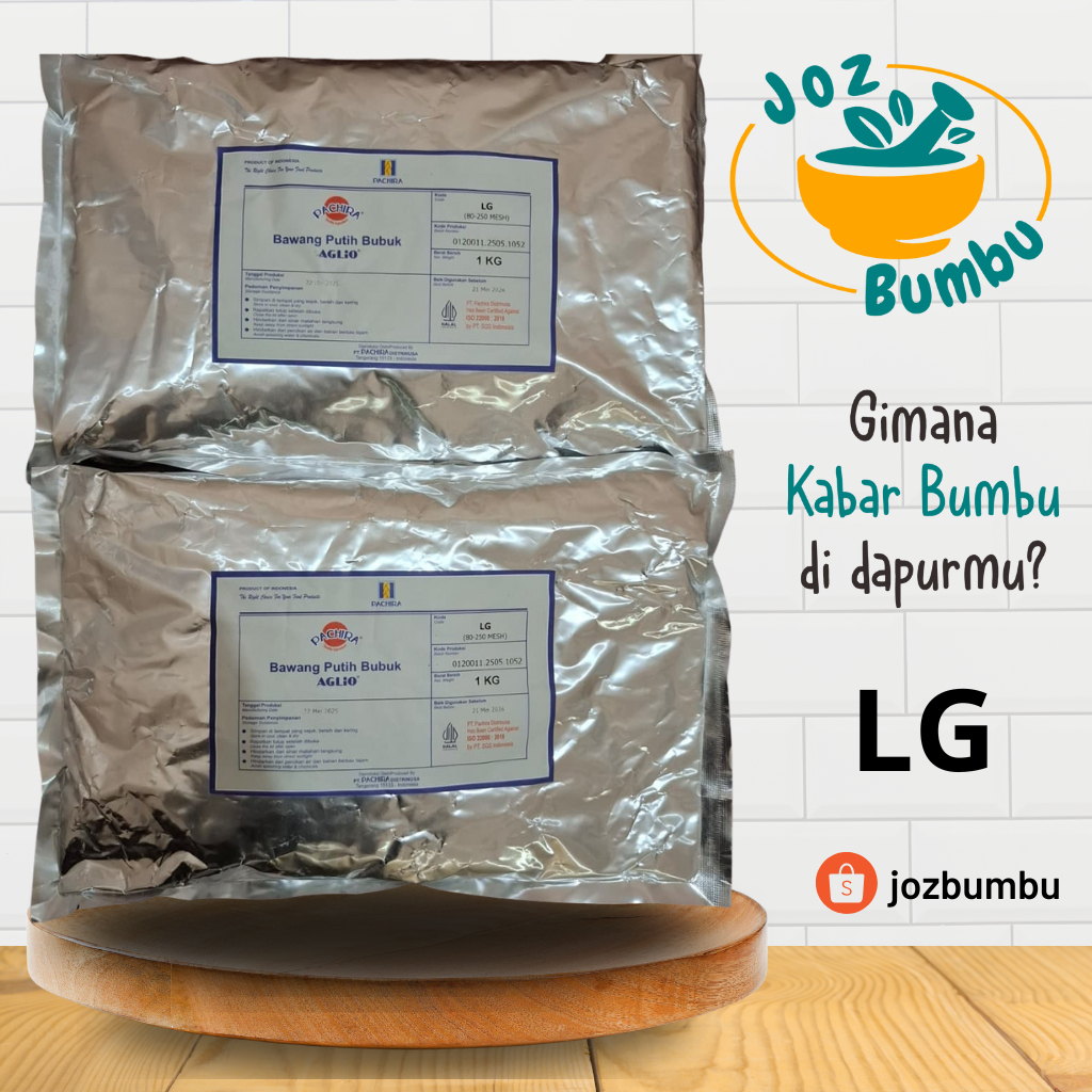 PACHIRA Bawang Putih Bubuk AGLIO LG 1KG Bumbu Masak & Industri Makanan Premium | Joz Bumbu