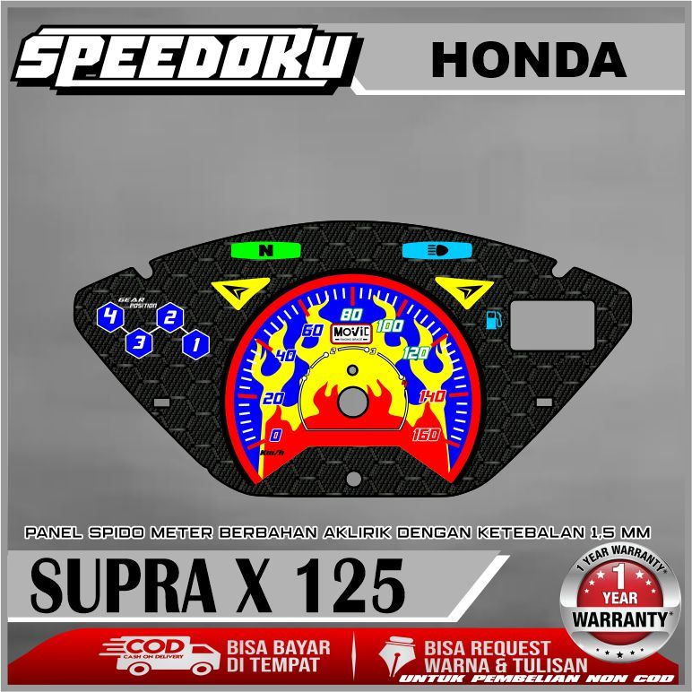 PAPAN SPEEDOMETER CUSTOM HONDA SUPRA X 125