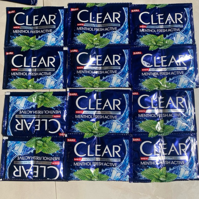 CLEAR MEN SHAMPO SACHET ISI 12x9ml PROMO | SHAMPOO SACHET | SAMPO CLEAR